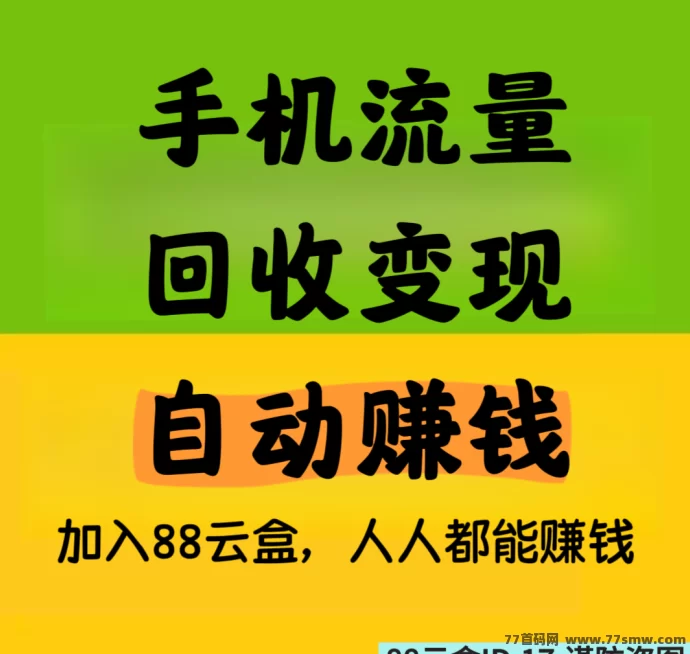 最新88云盒：手机闲置流量回收变现，自动赚米提取秒到，日赚30+-副业网