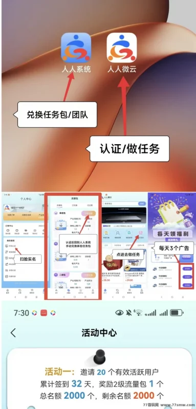 人人系统首码上线，卷轴模式轻松赚积分，奖励高！-创客网