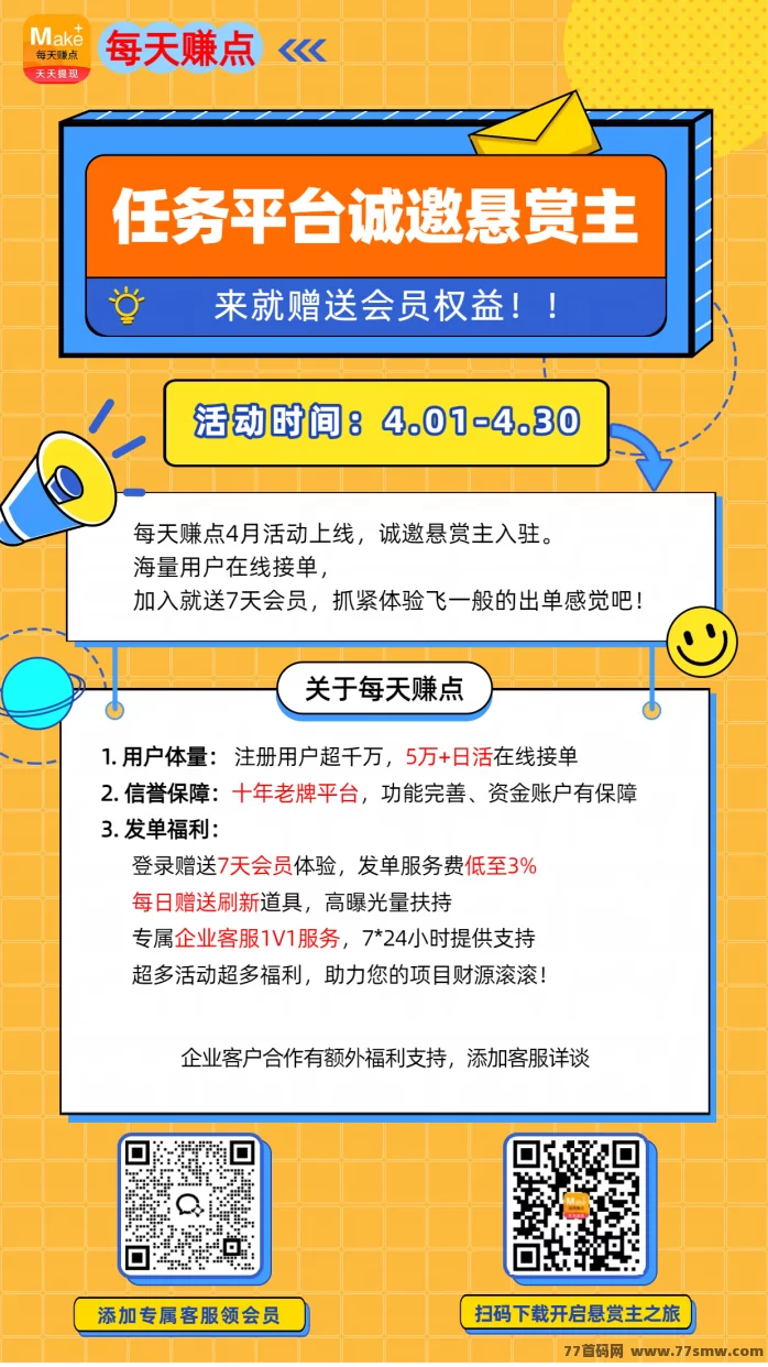 最新每天赚点任务平台诚邀悬赏主-创客网