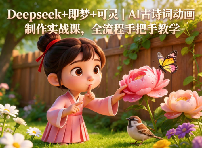 Deepseek+即梦+可灵AI古诗词动画制作实战课-创客网络