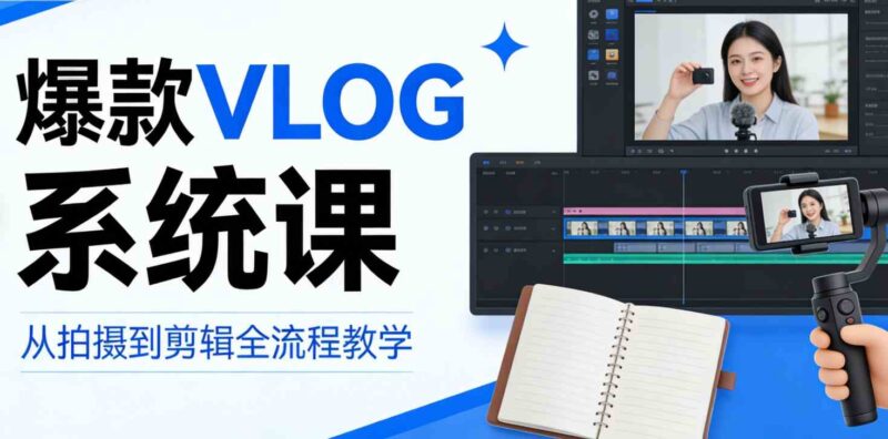 爆款VLOG系统课0基础也能学会完整指南-创客网络